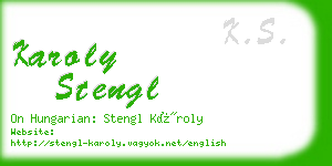 karoly stengl business card